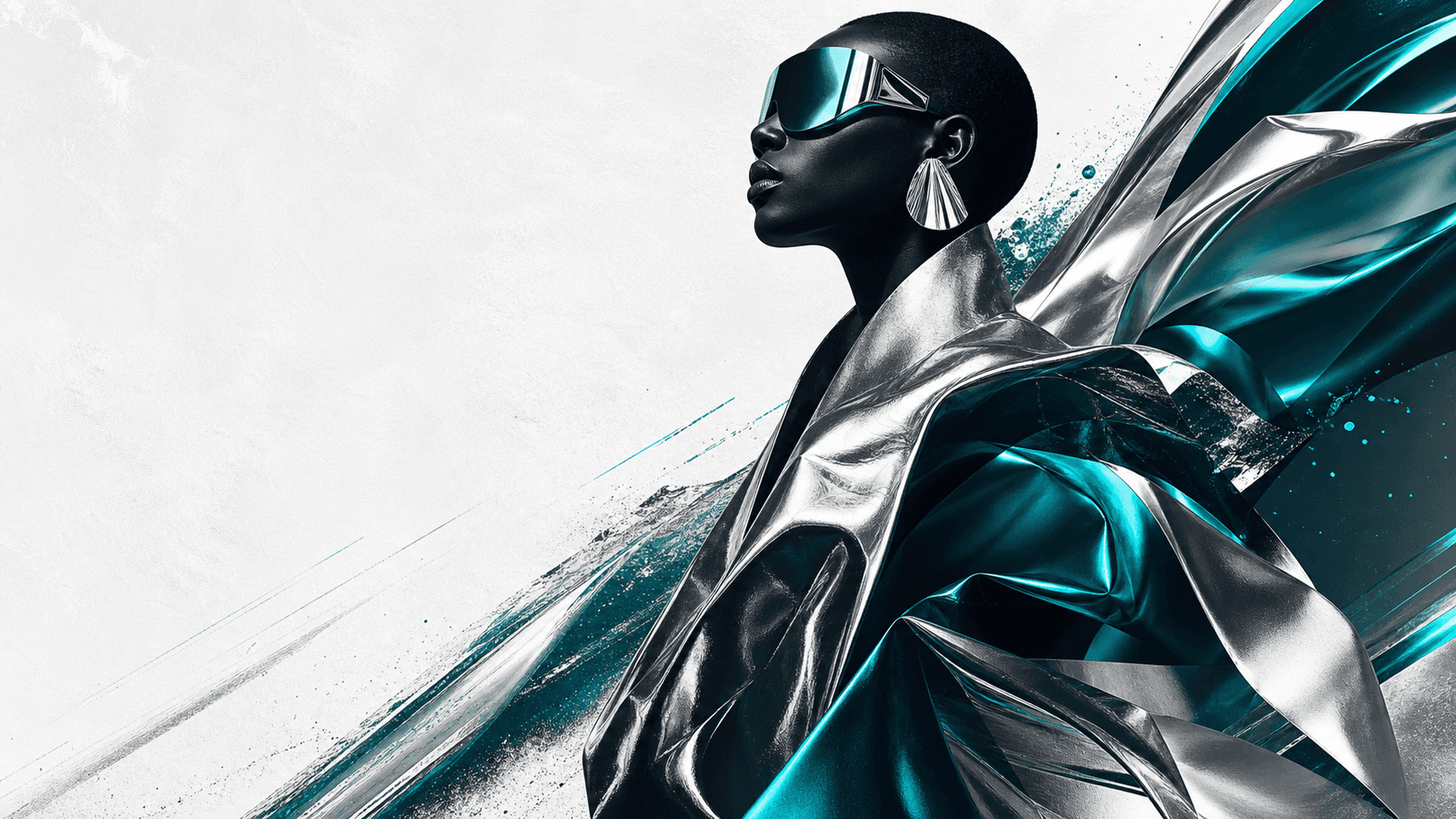 Chrome Teal Fashion Poster Challenge