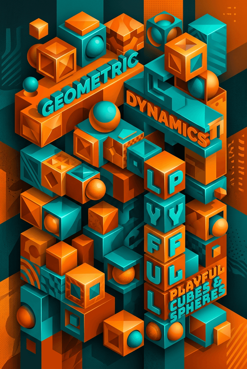 3d Isometric Interlocking Vibrant - for online marketing | poster.sh