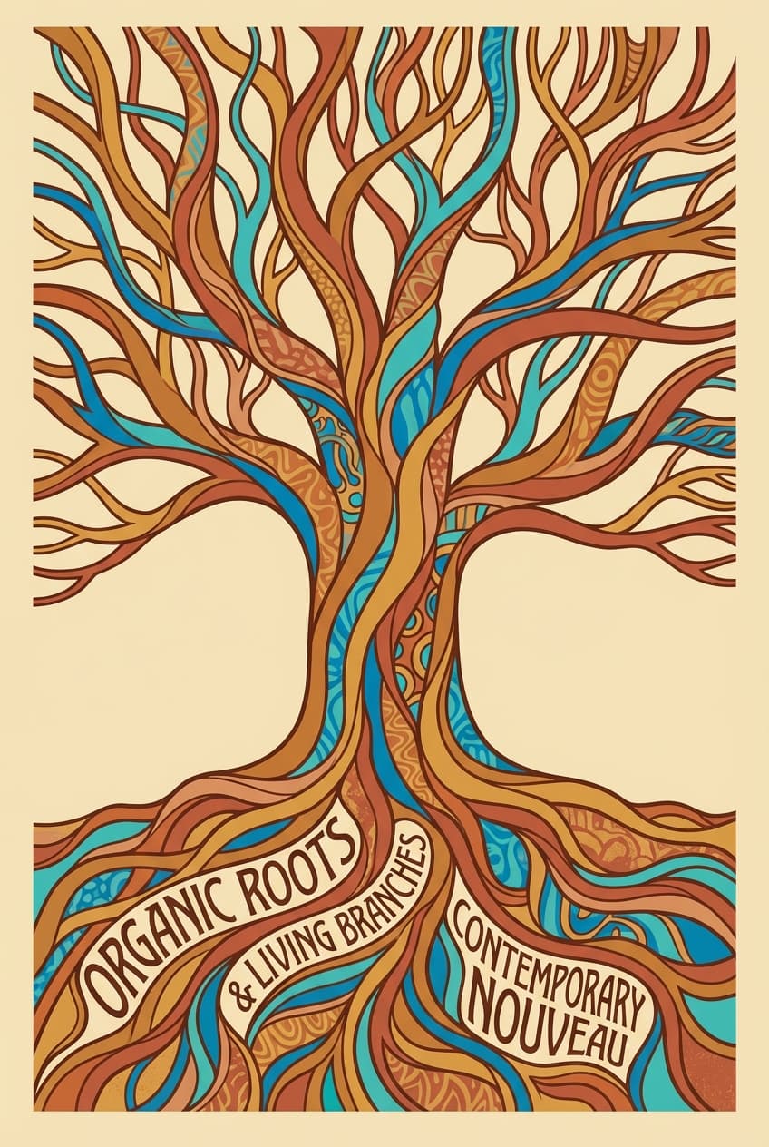 Contemporary Nouveau representative poster