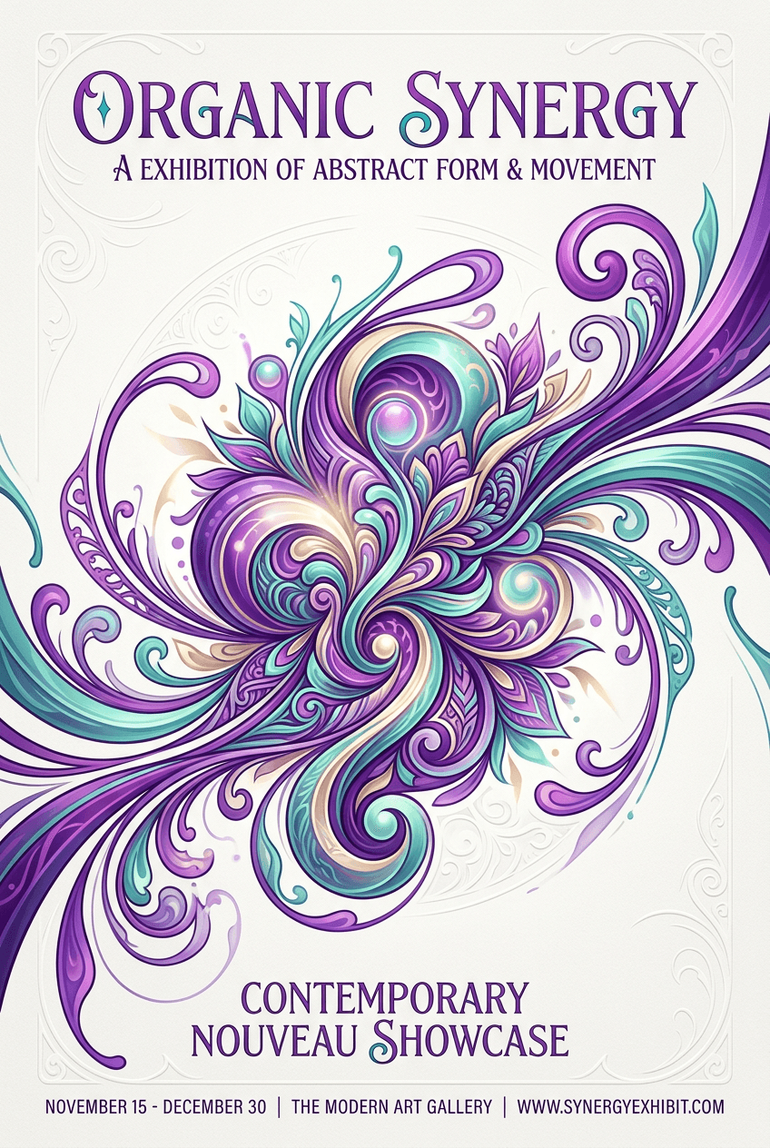 Contemporary Nouveau Showcase - for online marketing | poster.sh