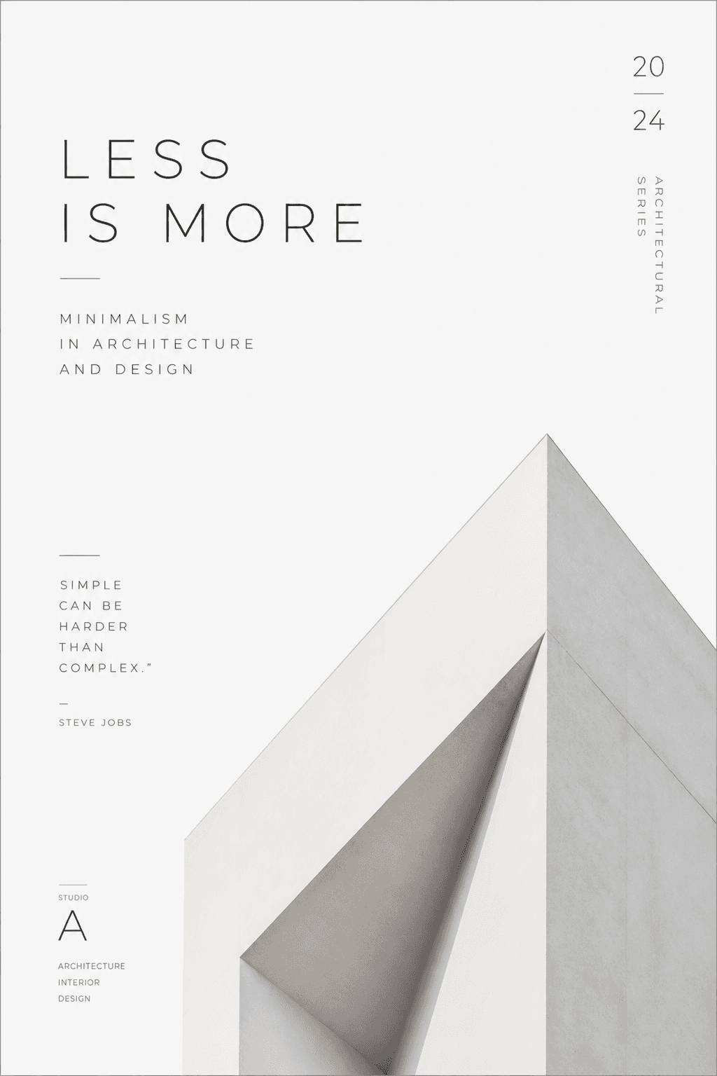 Portafolio minimalista para espacios modernos | poster.sh