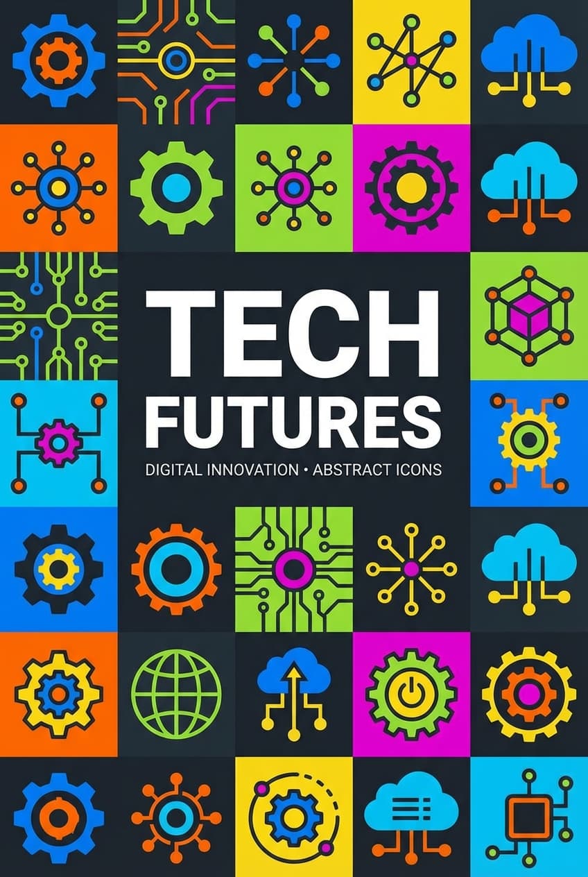 Flat Design Service Display - for technology branding | poster.sh