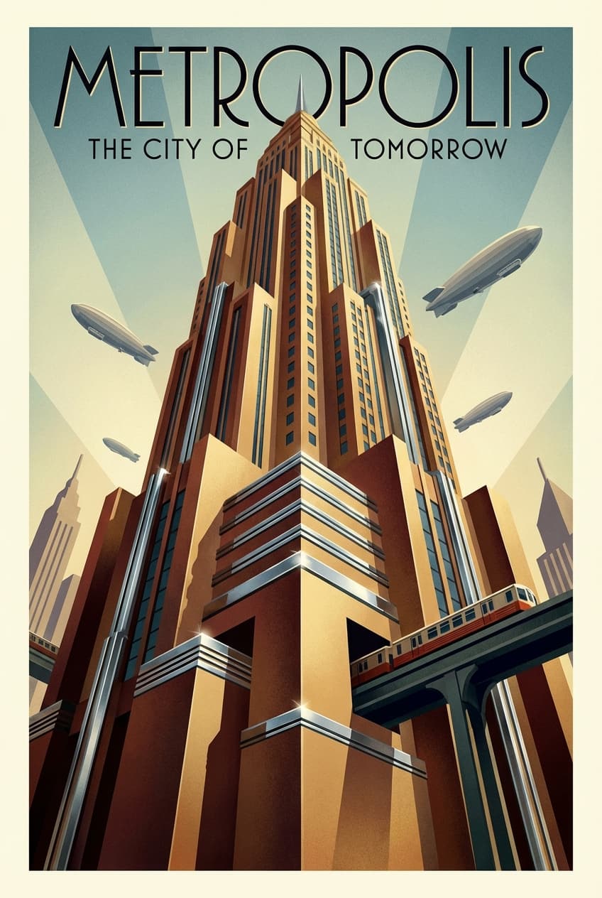 Art Deco Movie Poster - for film promotion | poster.sh