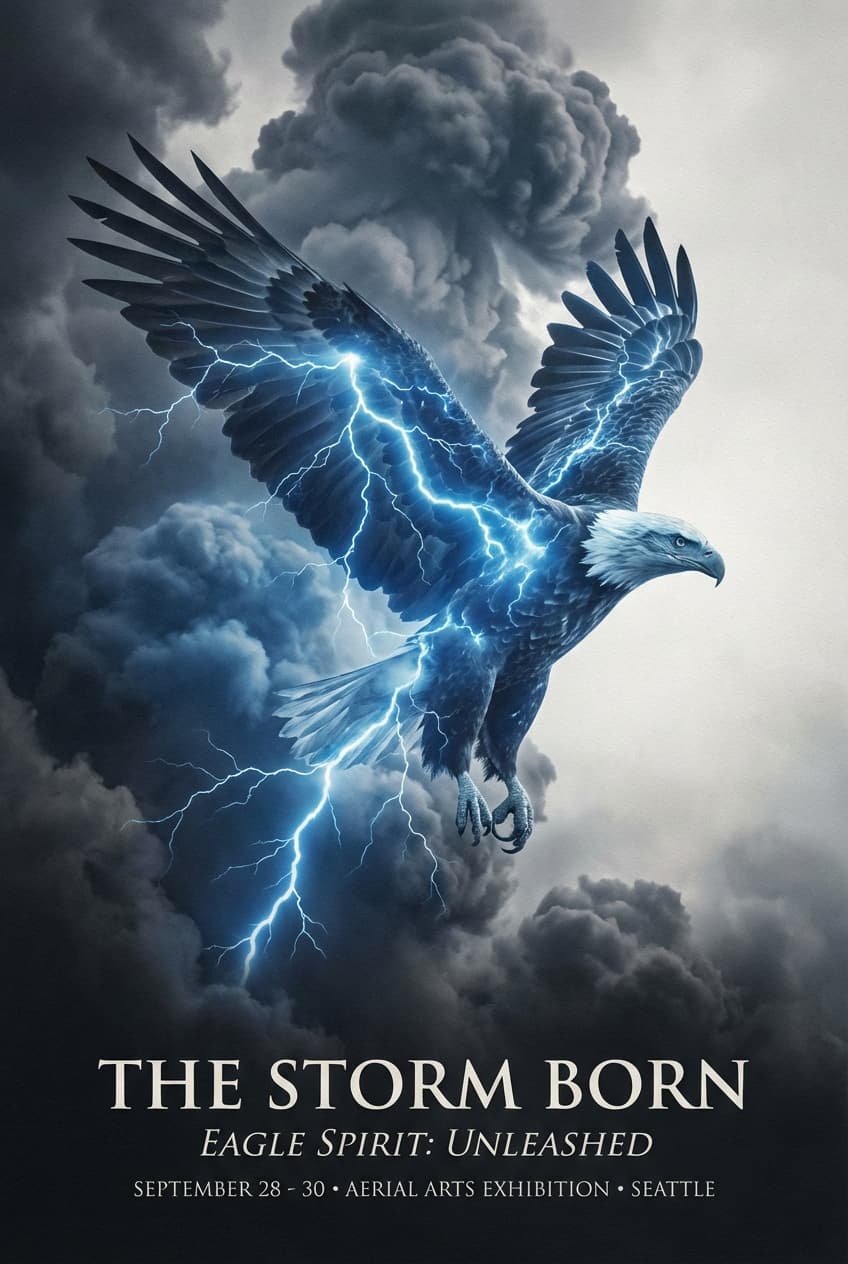 Double Exposure Soaring Eagle