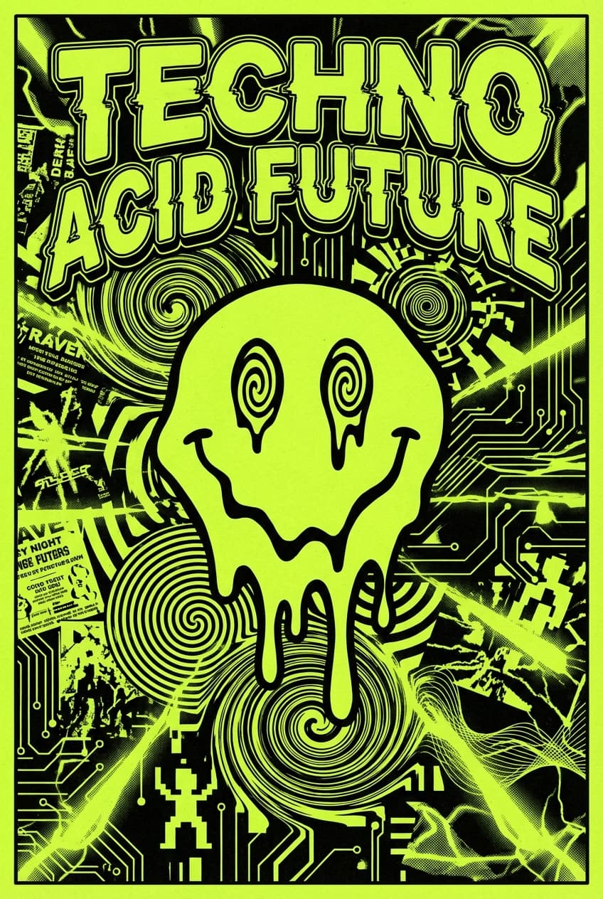 Acid Graphics Concert - for technology branding | poster.sh