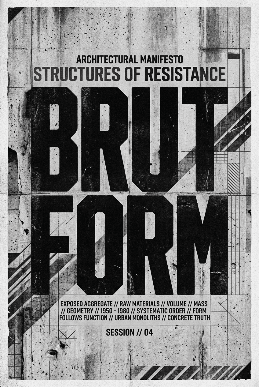 Brutalist Portfolio - for wall decoration | poster.sh