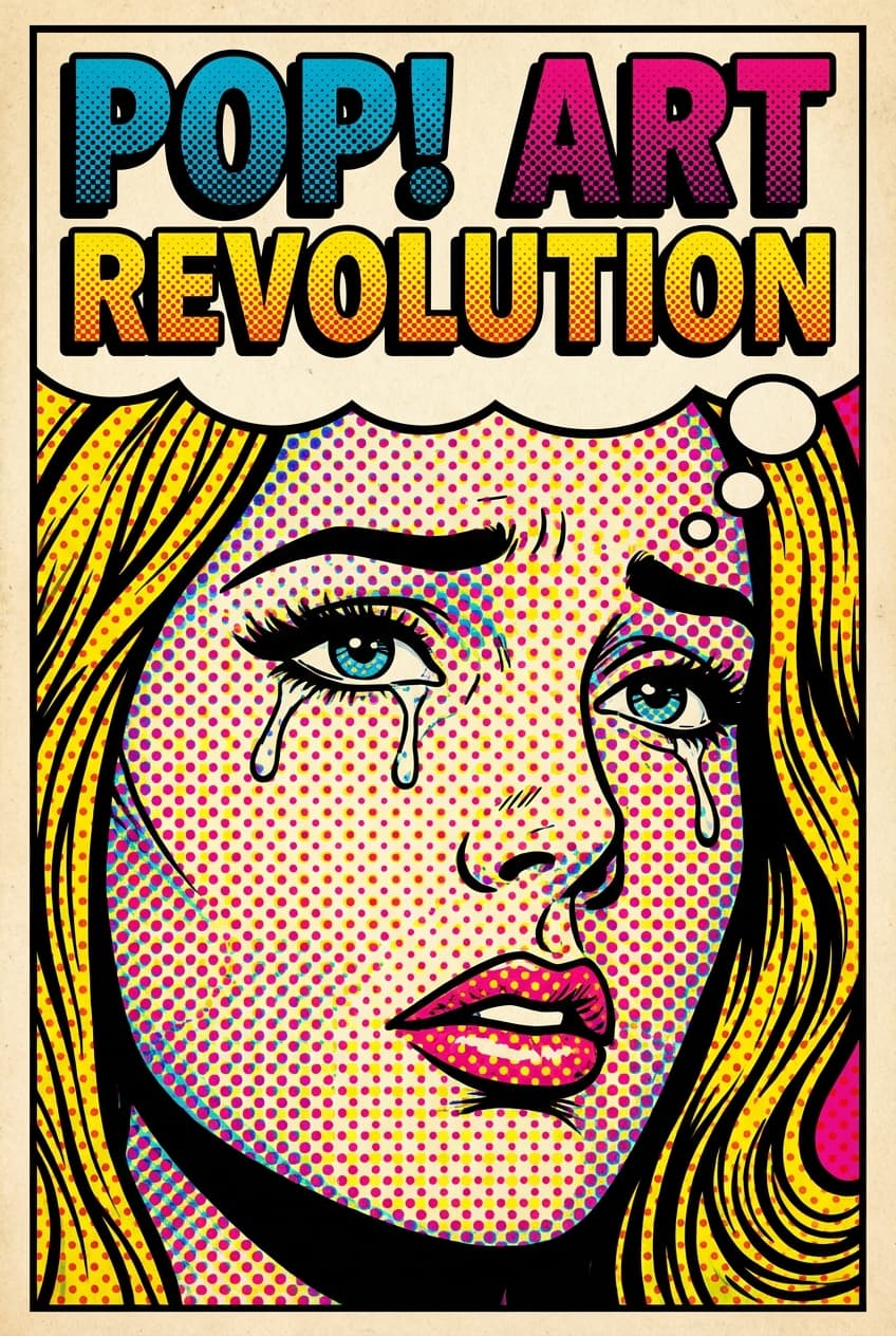 Halftone Pop Art Vibrant Poster - for wall decoration | poster.sh
