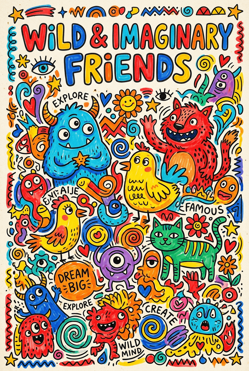 Hand Drawn Doodle Vibrant Art - for online marketing | poster.sh