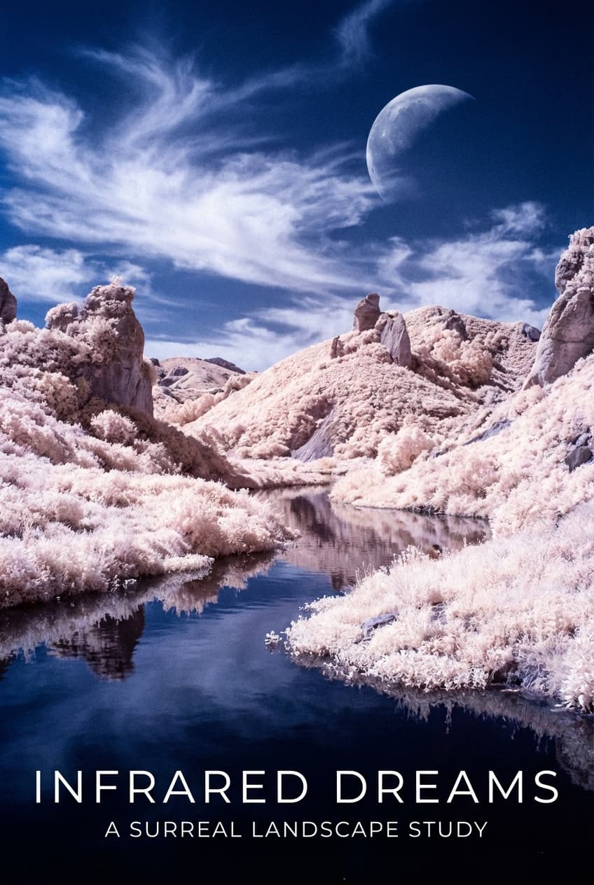 Printable Infrared Surreal Blue Art - for online marketing | poster.sh