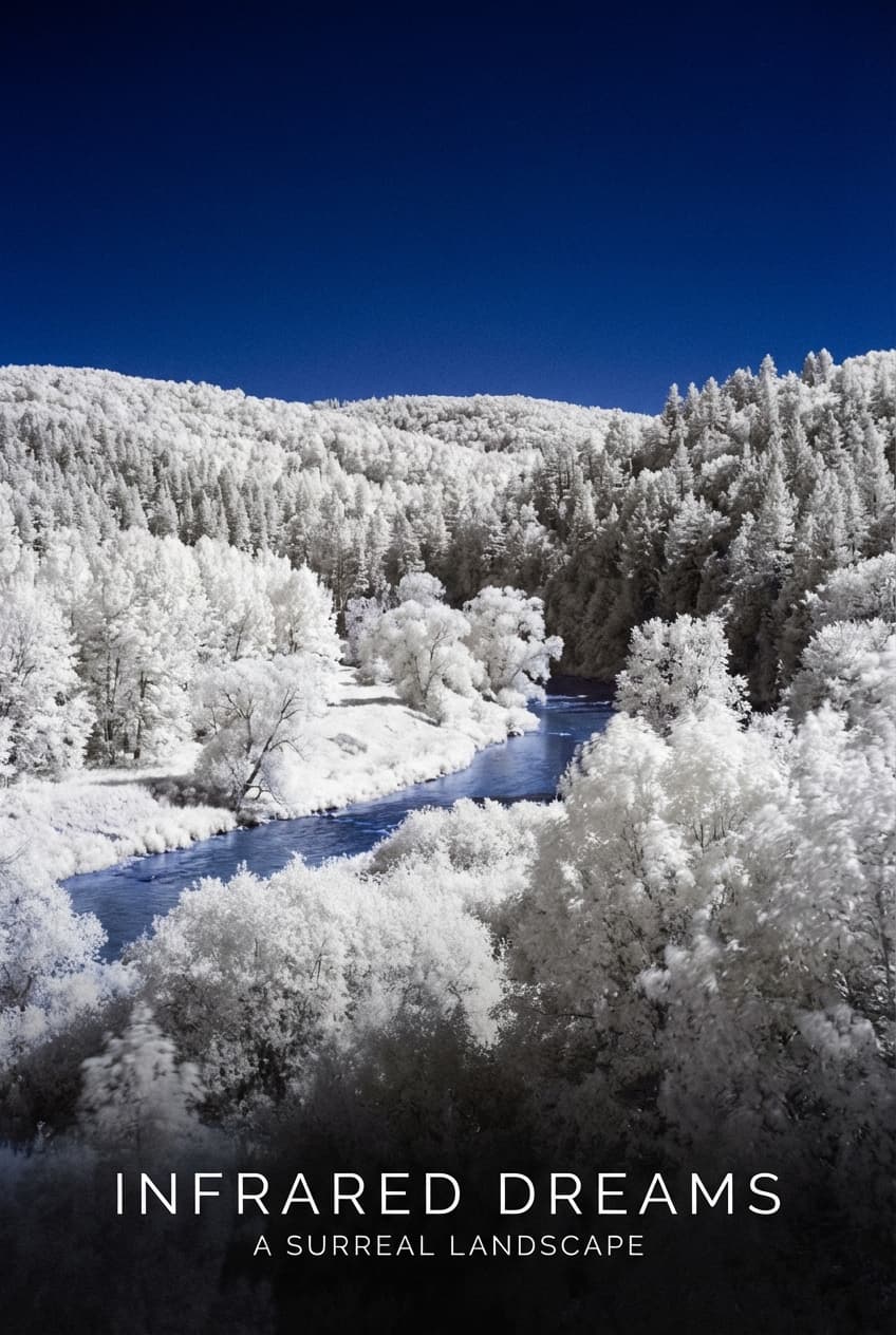 Printable Infrared Surreal Blue Art - for online marketing | poster.sh