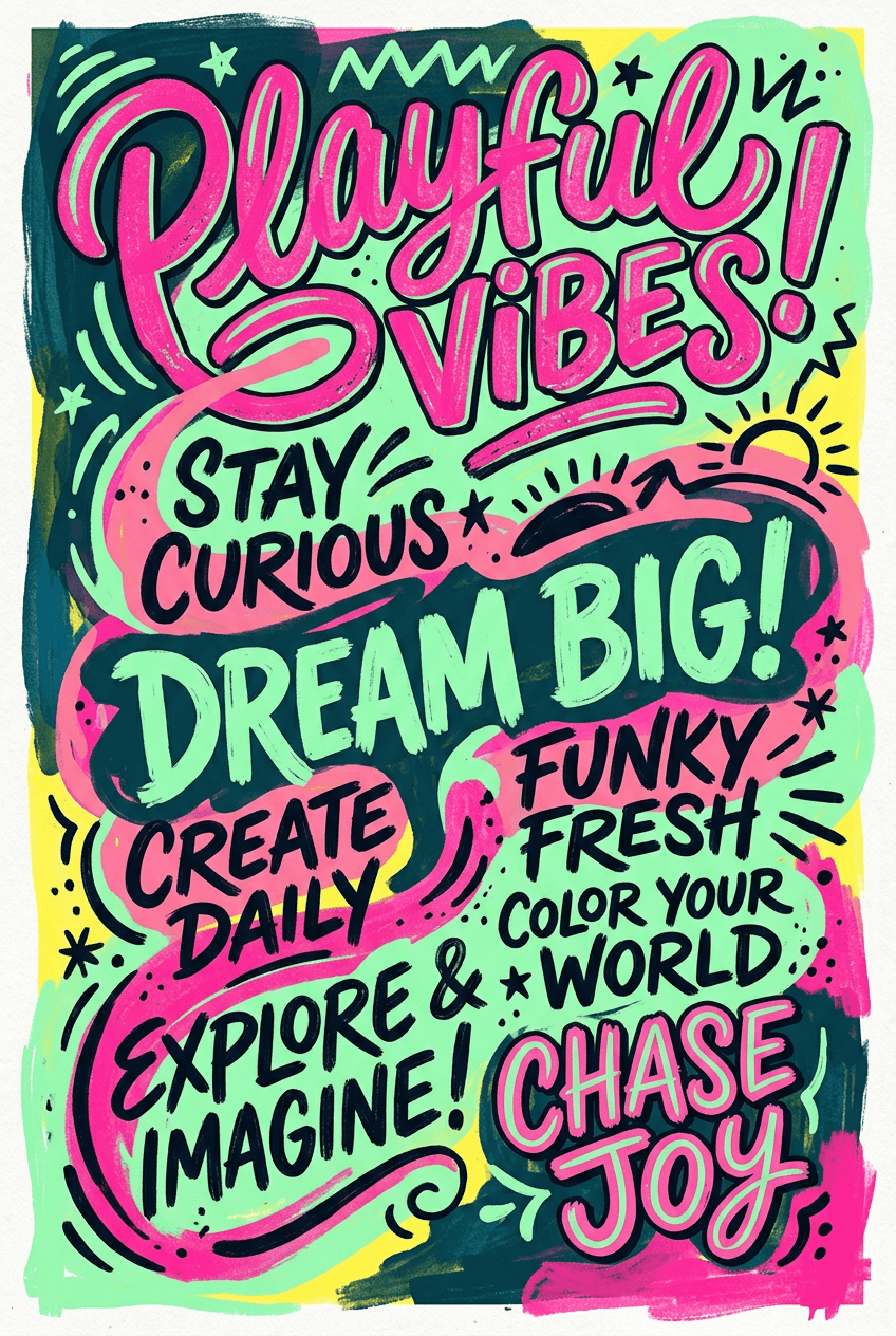 Playful Fun Illustration - for wall decoration | poster.sh