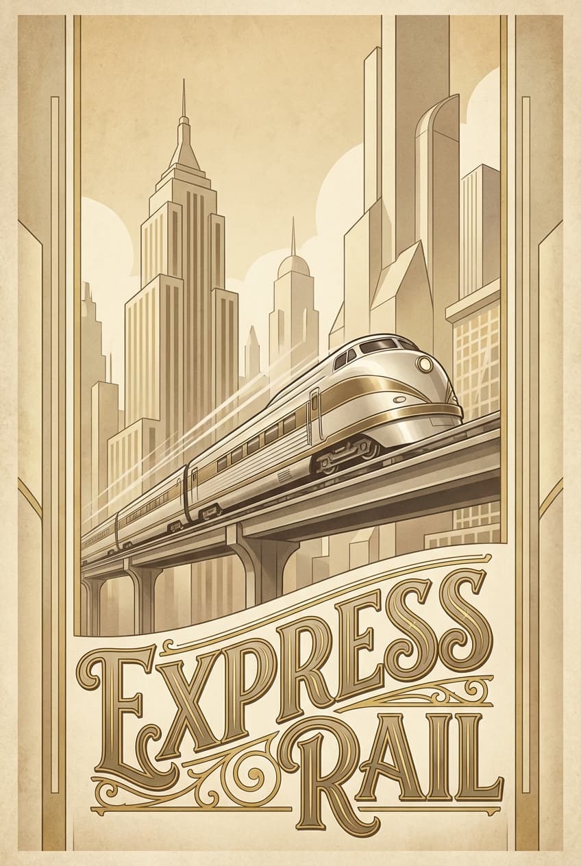 Art Deco Service Promotion - for wall decoration | poster.sh