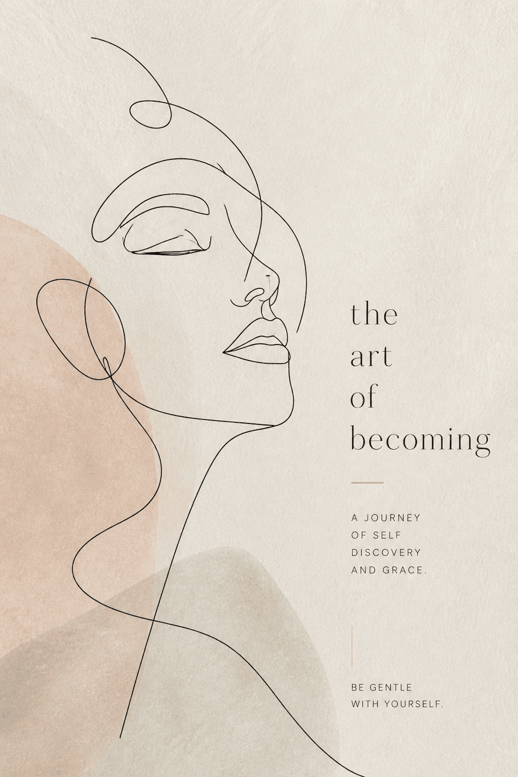 Ilustración minimalista de rostro en línea continua | poster.sh