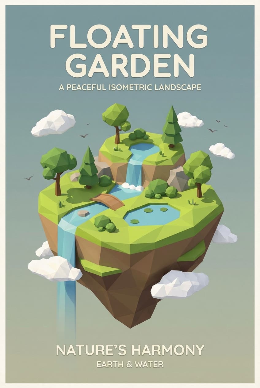 3d Isometric Illustration - for wall decoration | poster.sh