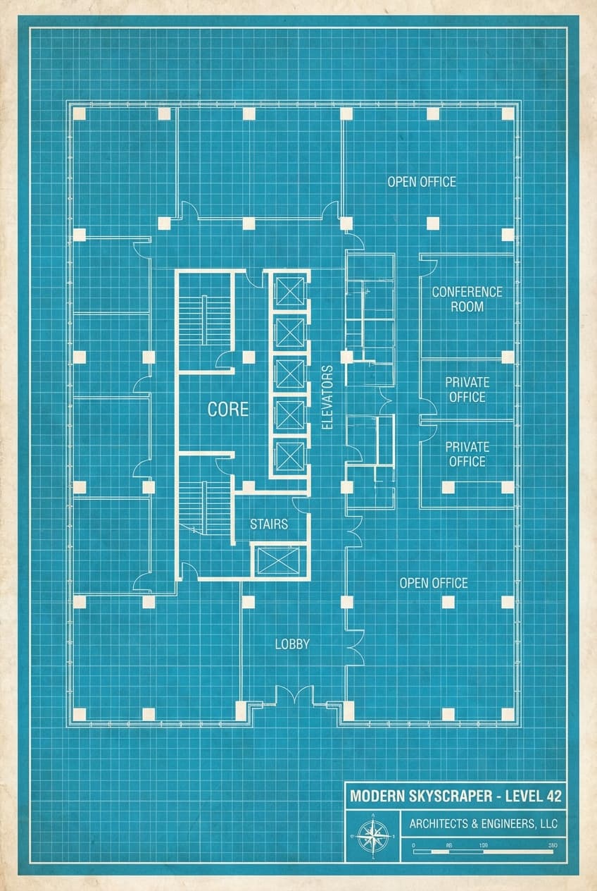 Blueprint Classic Aesthetic Crisp - for printed materials | poster.sh