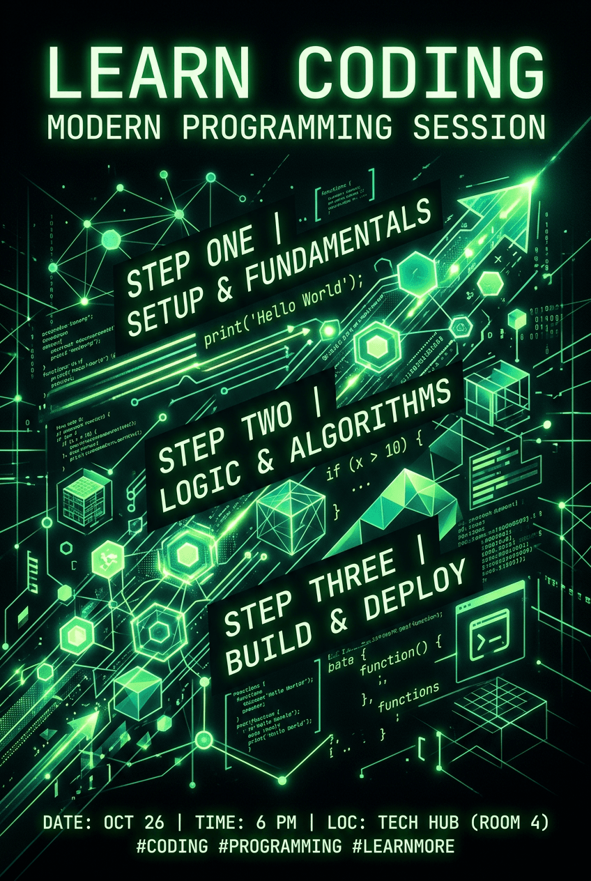 Dark Mode Workshop - for online marketing | poster.sh