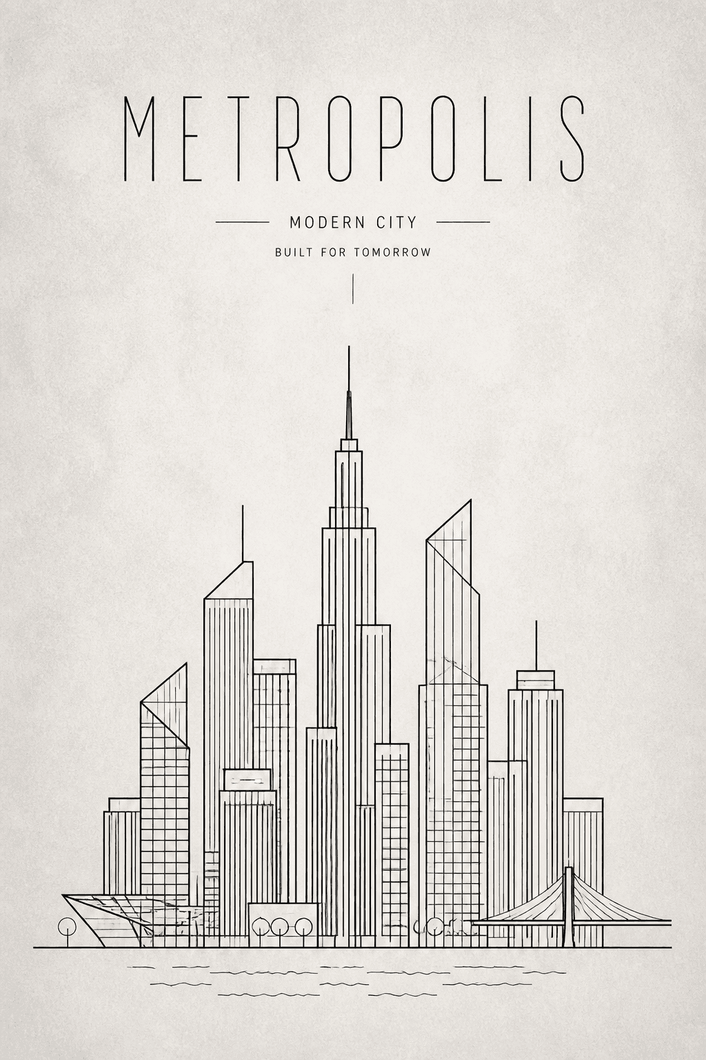 Printable Line Art Light Design - for wall decoration | poster.sh