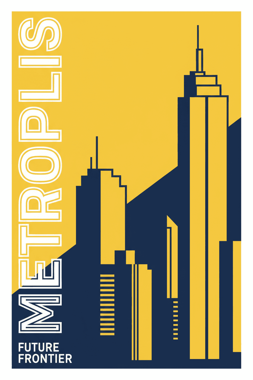 High Contrast Skyline Navy Art - for online marketing | poster.sh