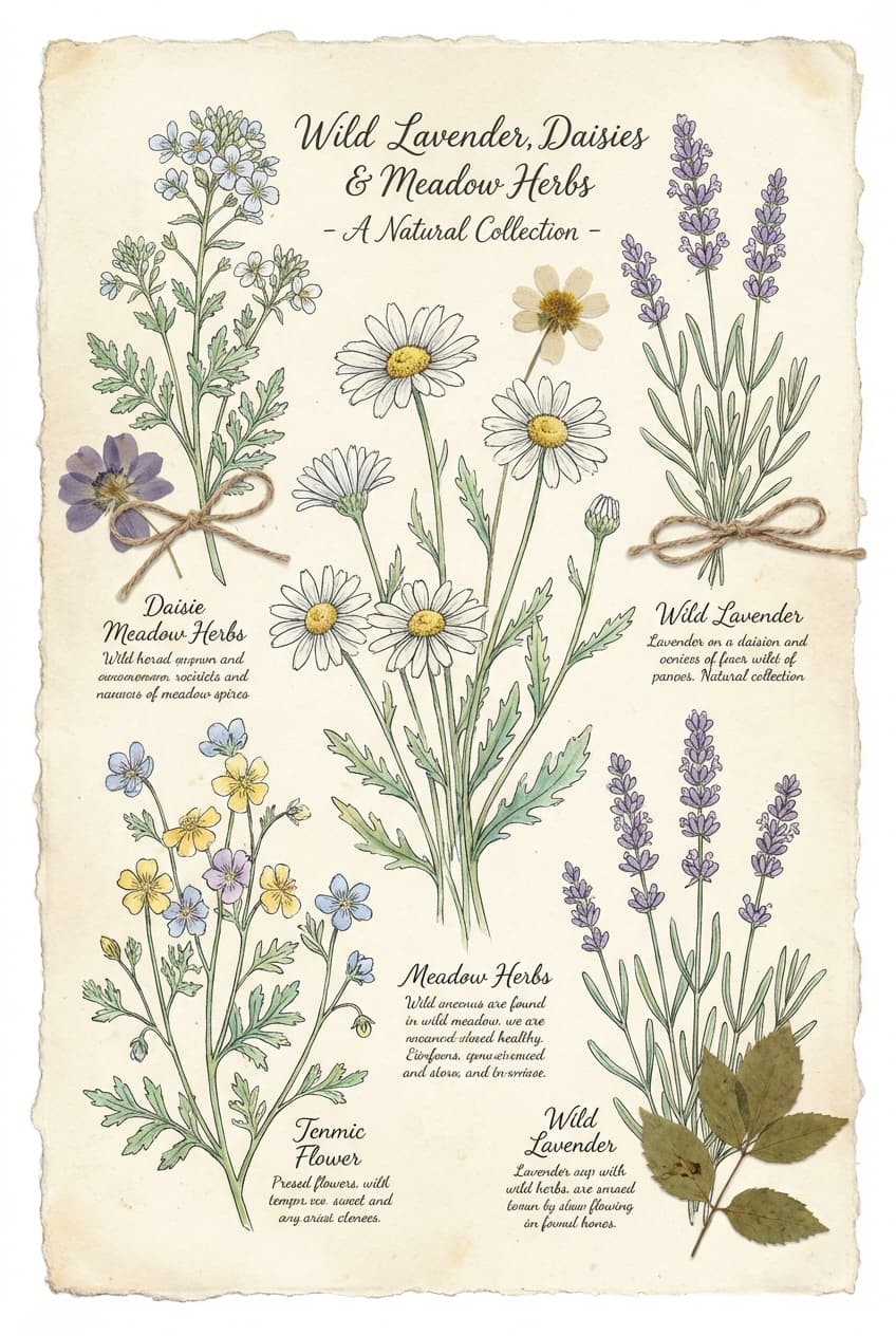 Cottagecore Detailed Botanical Illustration - for wall decoration | poster.sh