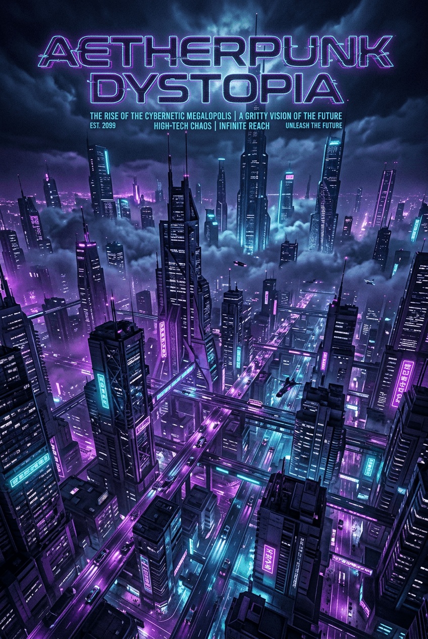 Sci Fi Futuristic Purple Art - for online marketing | poster.sh