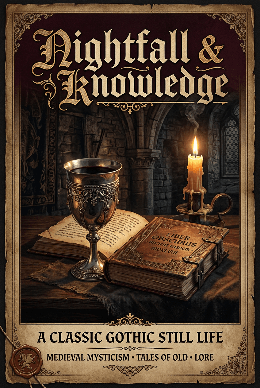 Gothic Classic Silver Illustration - for wall decoration | poster.sh