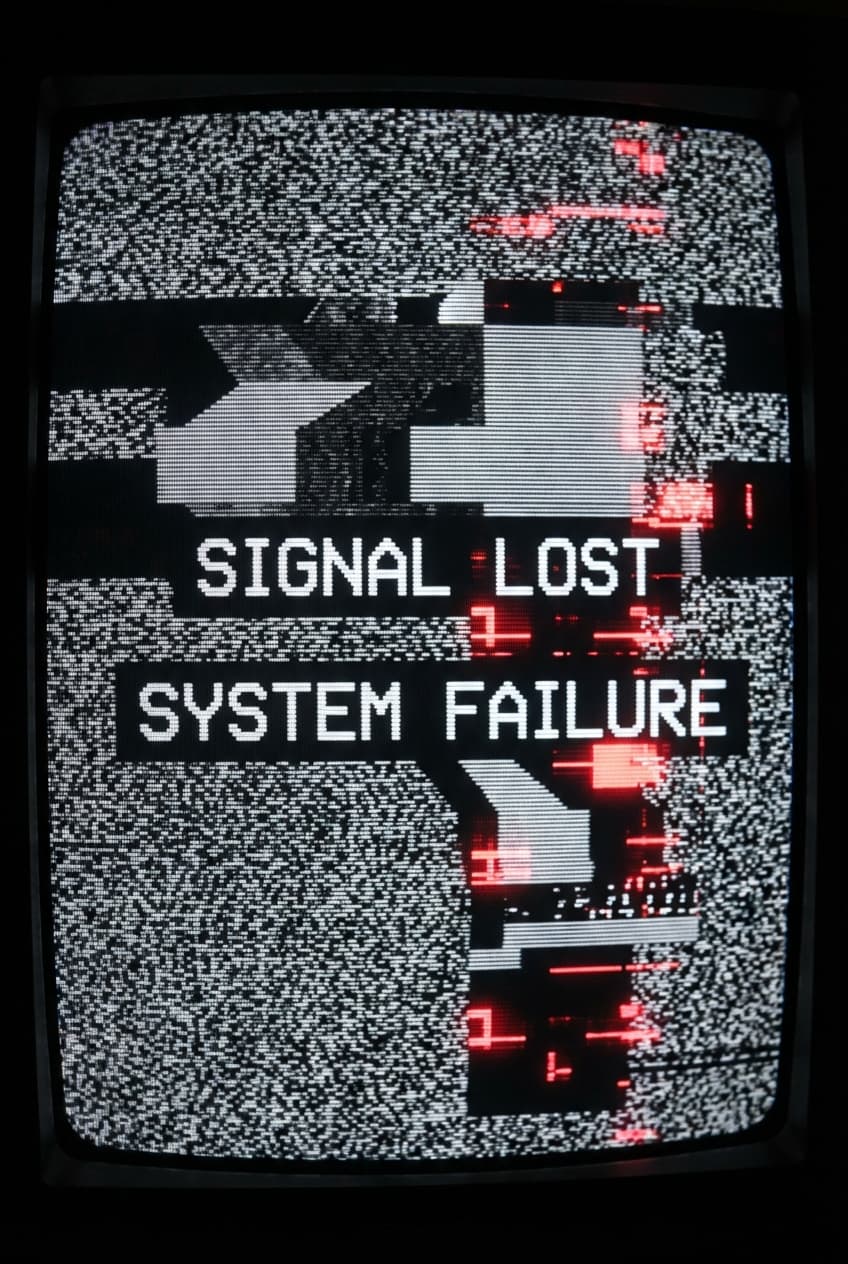 Printable Glitch Failure Red Art - for online marketing | poster.sh