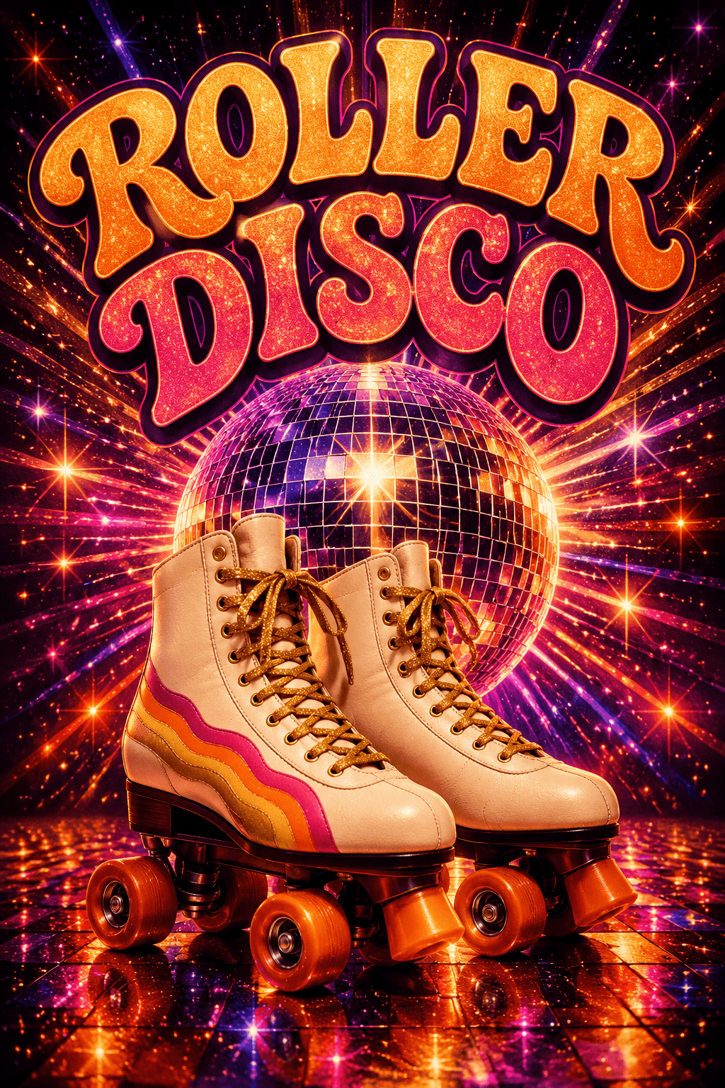 Disco Composition Retro Poster - for wall decoration | poster.sh