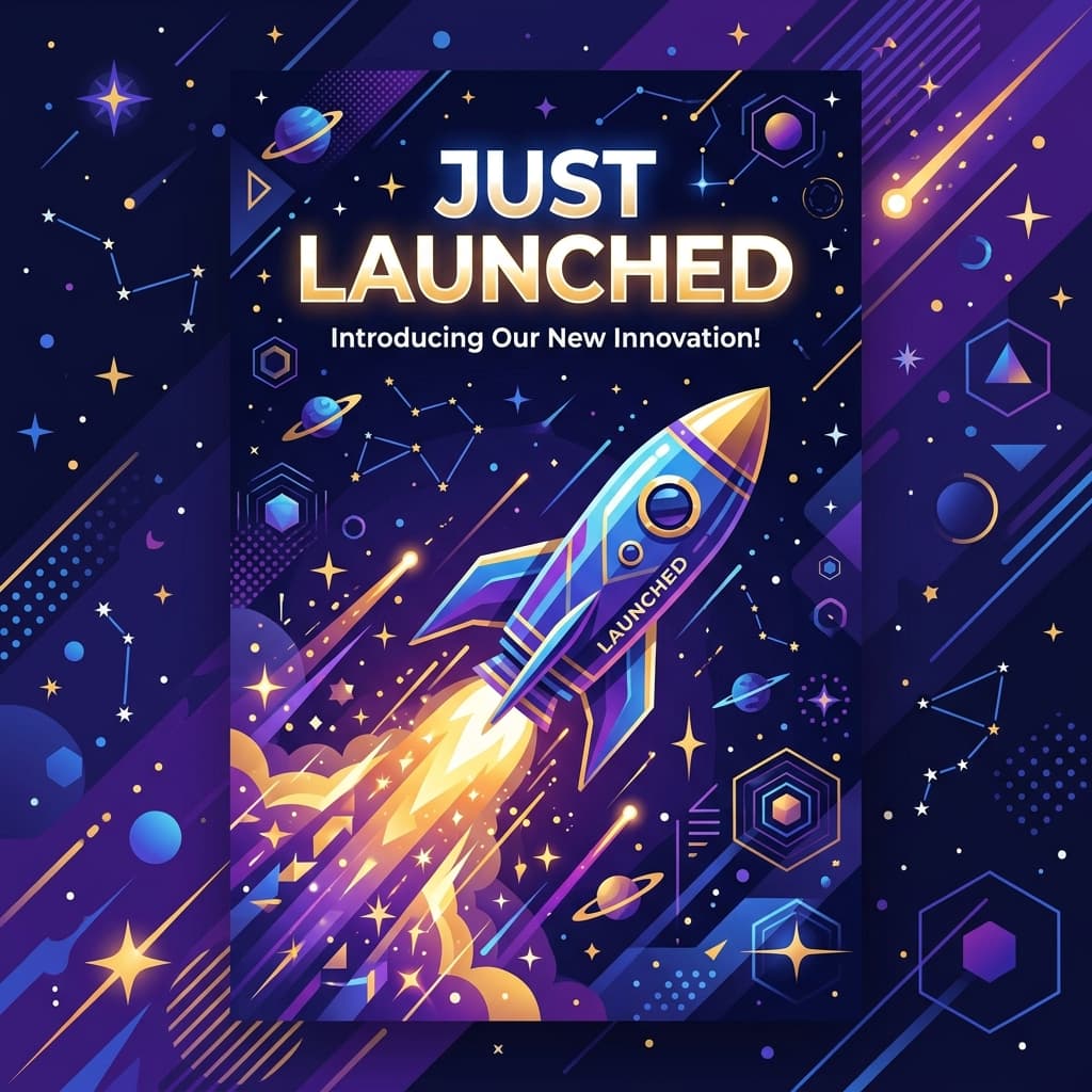 Flat Design Celebratory Light - for wall decoration | poster.sh