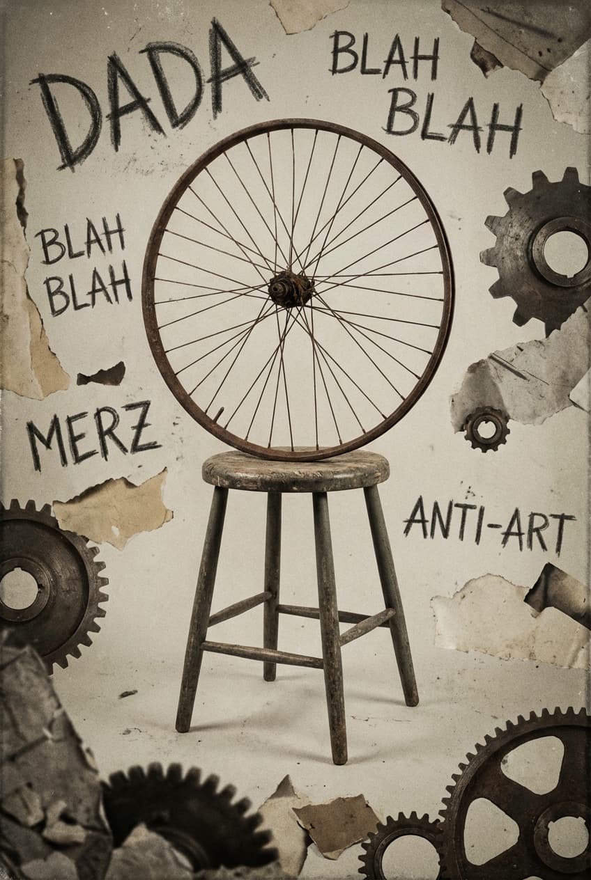 Dadaism Floating Bicycle Rough - for wall decoration | poster.sh