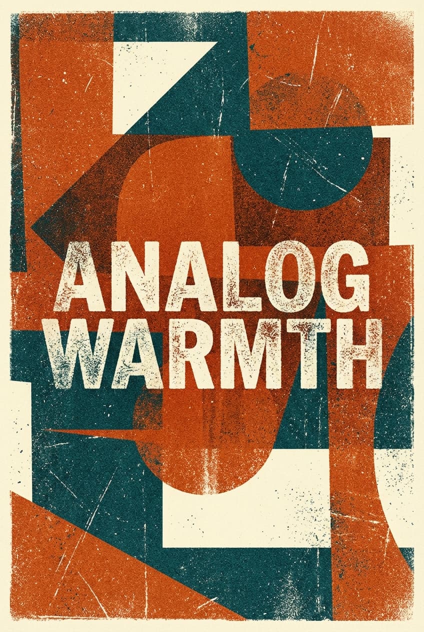 Grainy Texture Geometric Orange - for online marketing | poster.sh