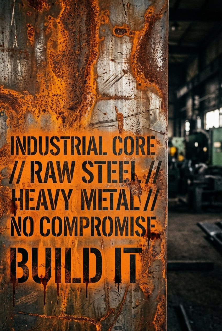 Industrial Typography - for wall decoration | poster.sh