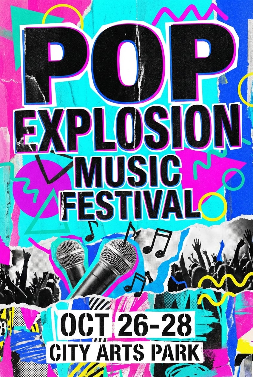 Collage Mixed Concert - for music events | poster.sh