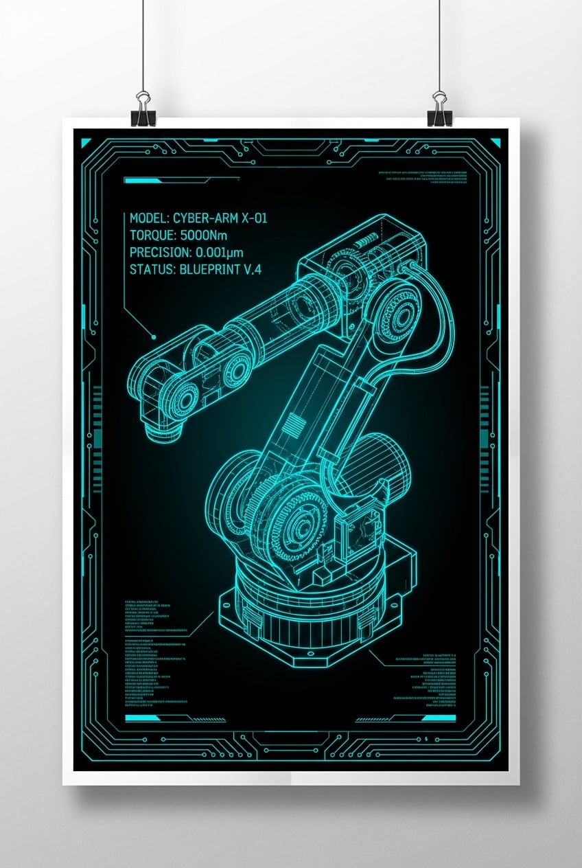 Blueprint Infographic - for online marketing | poster.sh