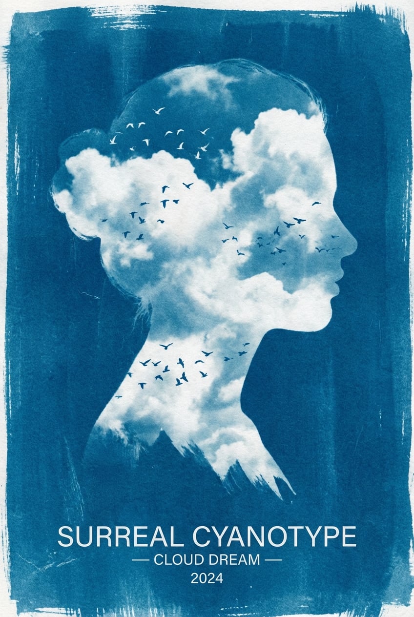 Cyanotype Gallery Art - for technology branding | poster.sh