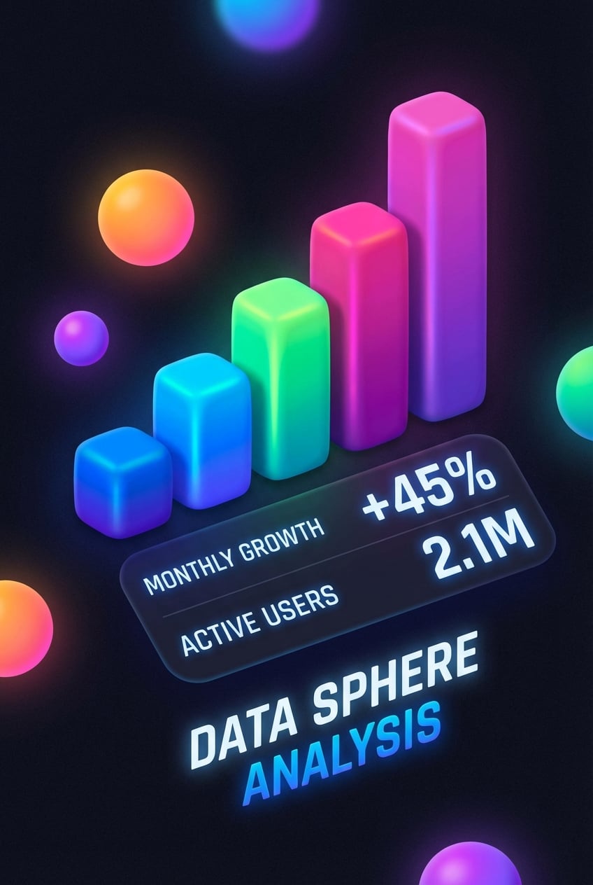Claymorphism Infographic - for online marketing | poster.sh