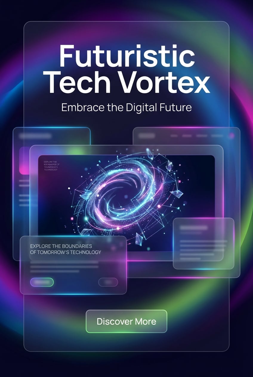 Glassmorphism Digital Art - for online marketing | poster.sh