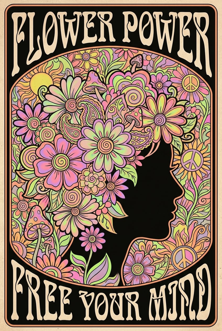 Hippie Music Album - for music promotion | poster.sh