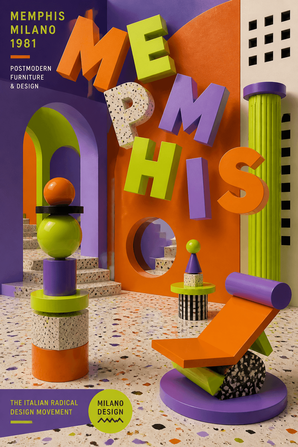Memphis Digital Art - for online marketing | poster.sh