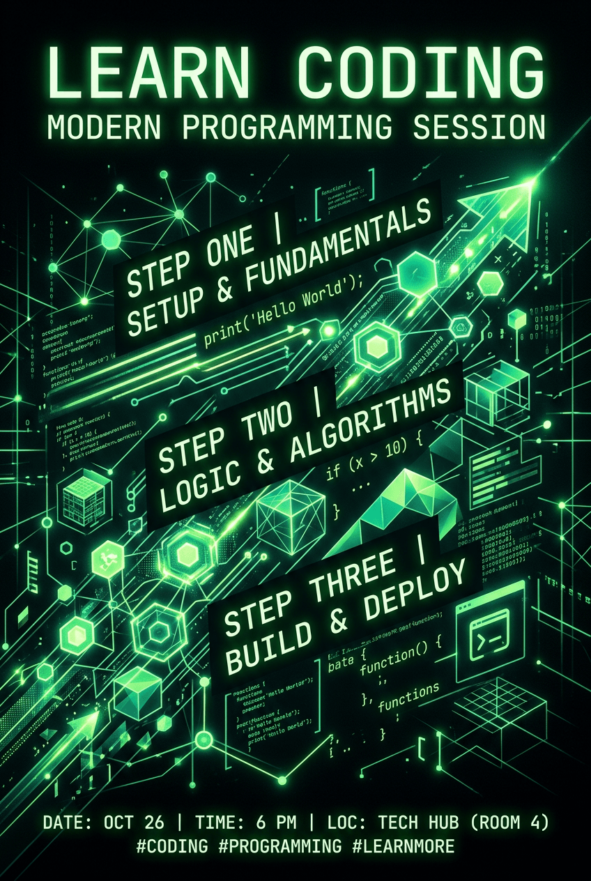 Dark Mode Workshop - for online marketing | poster.sh