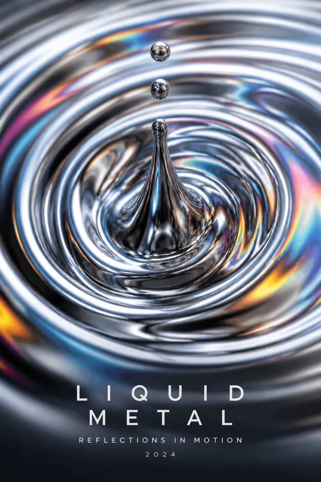 Liquid Chrome Digital Art - for online marketing | poster.sh