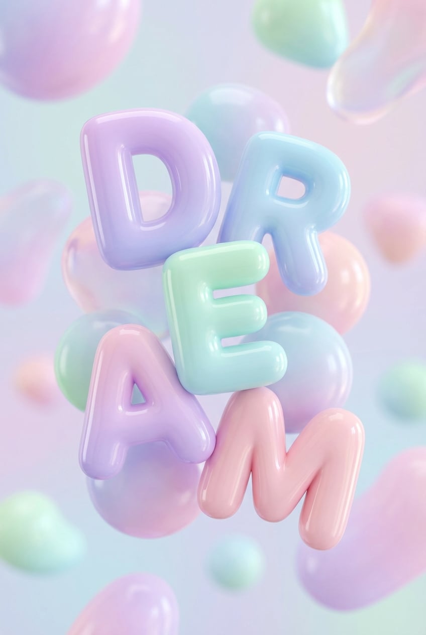 3d Bubble Text Digital Art - for online marketing | poster.sh