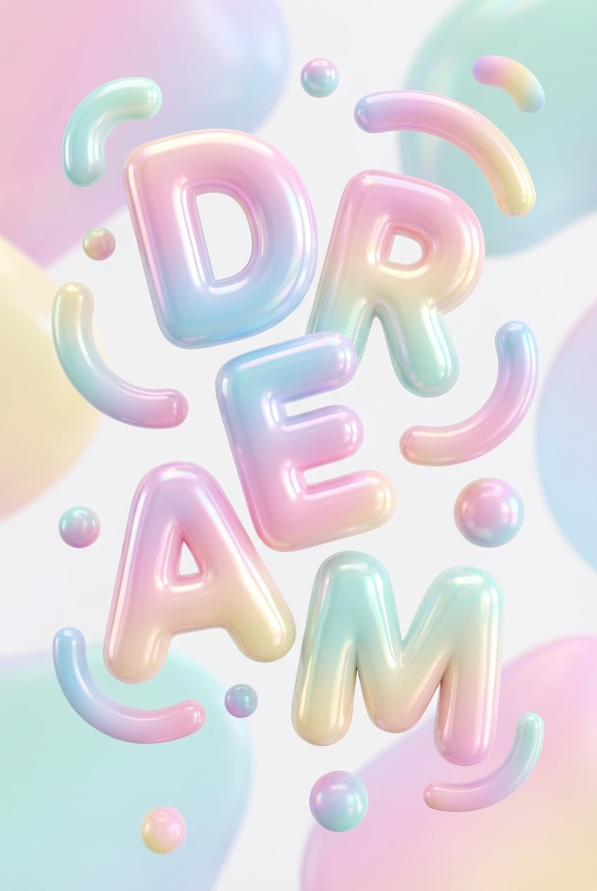3d Bubble Text Digital Art - for online marketing | poster.sh