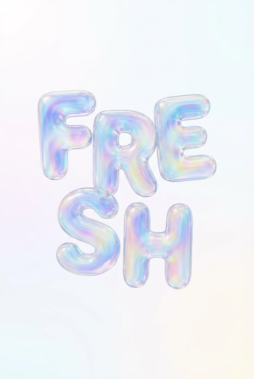 3d Bubble Text Typography - for wall decoration | poster.sh