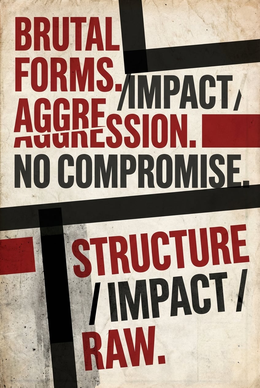 Brutalist Typography - for wall decoration | poster.sh