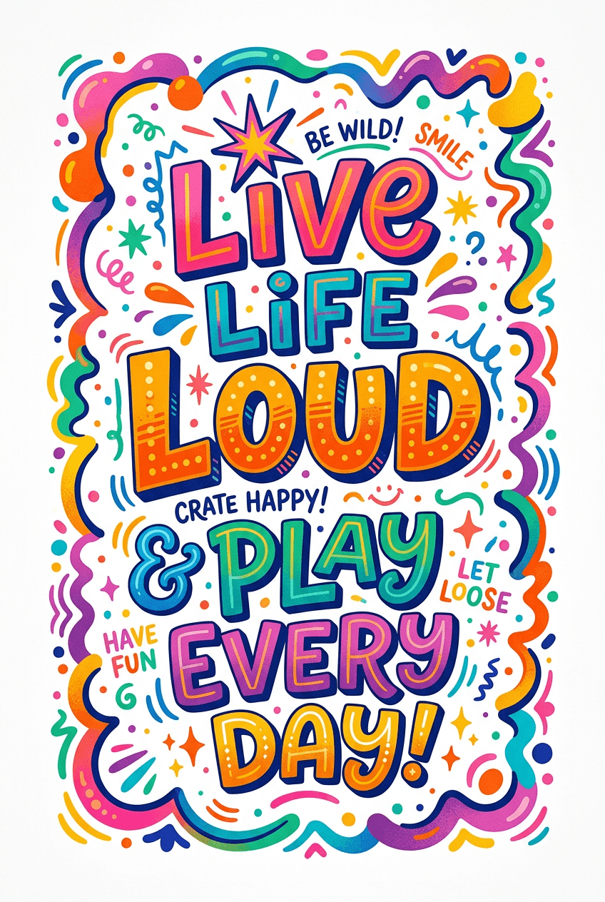 Playful Fun Typography - for wall decoration | poster.sh