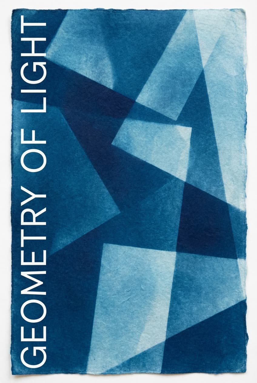 Cyanotype Abstract Geometric Shapes - for wall decoration | poster.sh