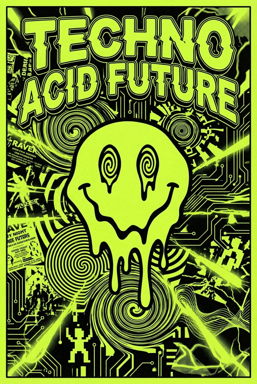Acid Graphics Concert - for technology branding | poster.sh