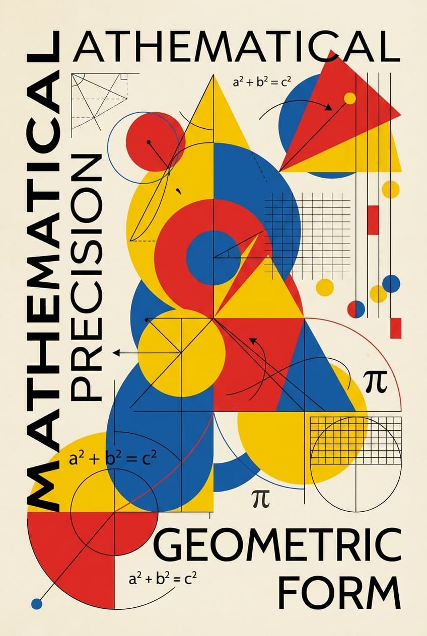 Bauhaus Mathematical Red Art - for online marketing | poster.sh