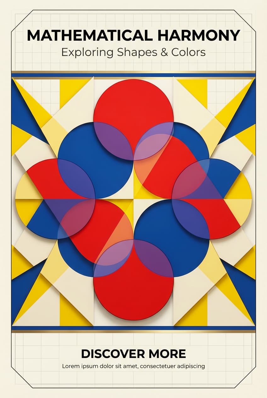 Bauhaus Mathematical Red Art - for wall decoration | poster.sh