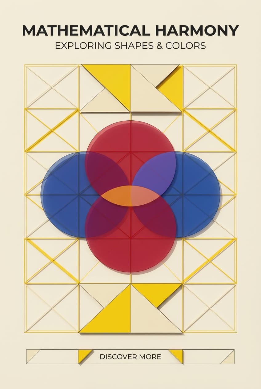 Bauhaus Mathematical Red Art - for online marketing | poster.sh